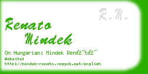 renato mindek business card